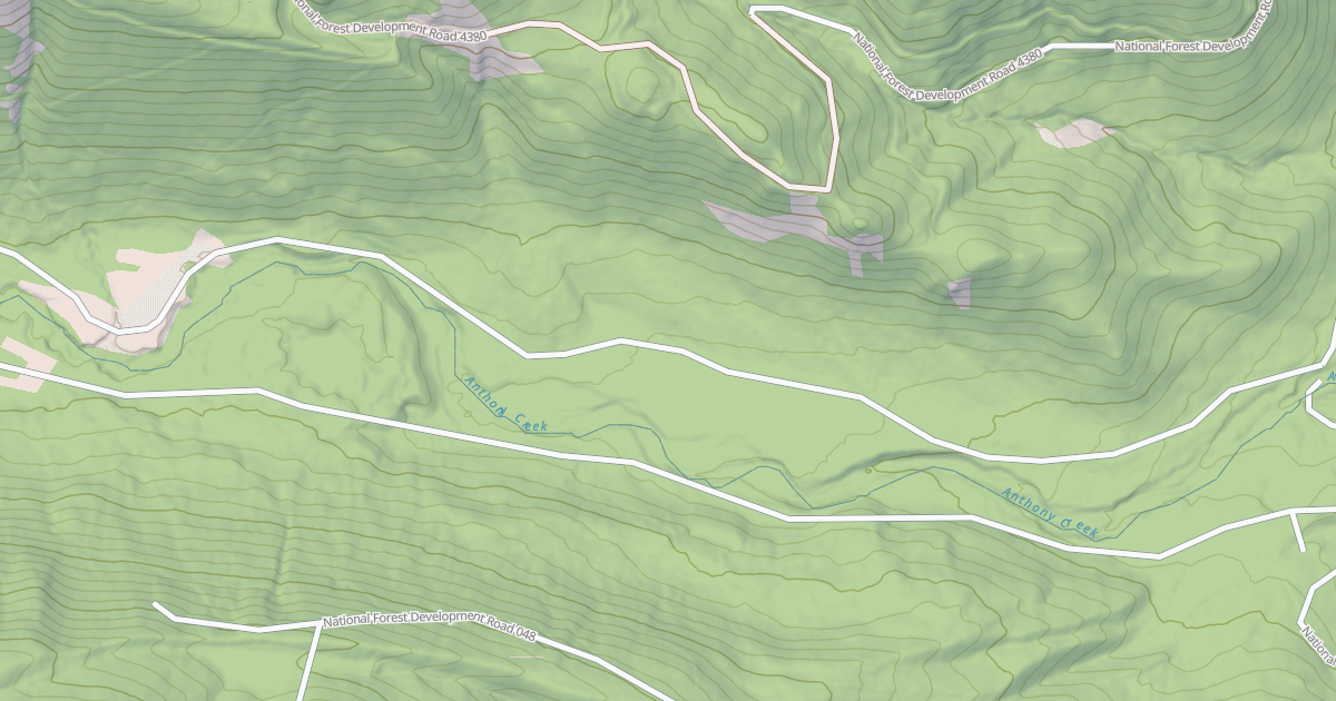 Map preview of USFS National Forest System Roads {2B2F5801-B484-4901-8C28-10D13B6C93B4}