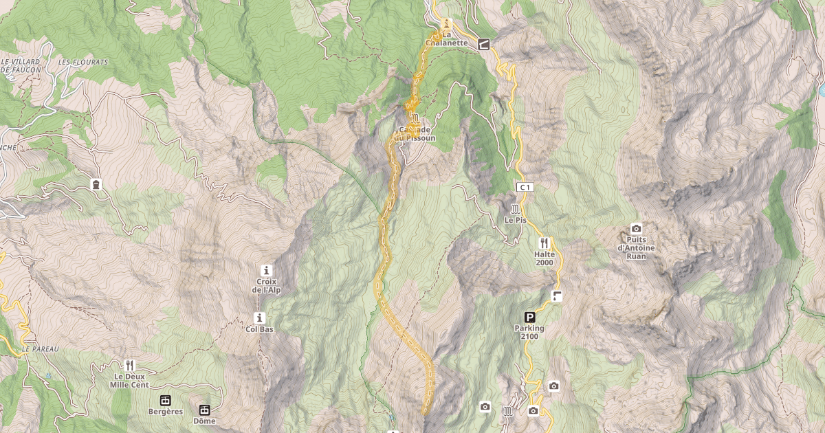 Map preview of Tête Dure — Chalanette