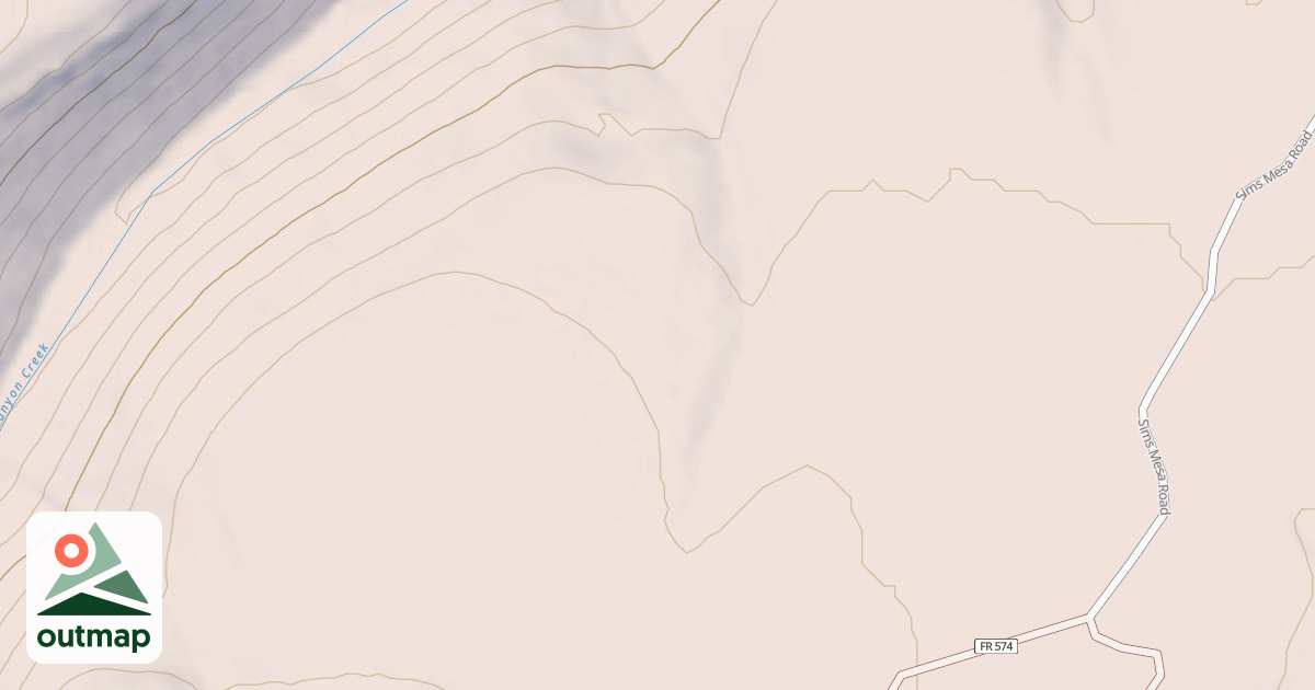 Map of Sims Mesa