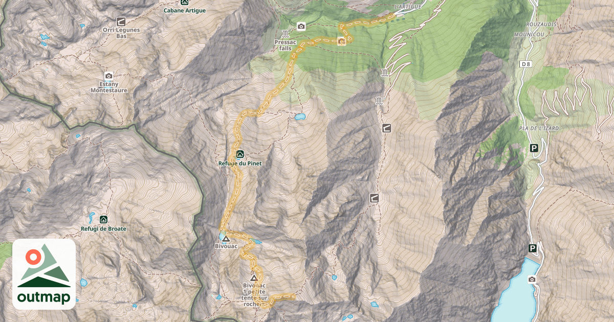Map of Pic du Montcalm — Centrale Hydroélectrique de Soulcem