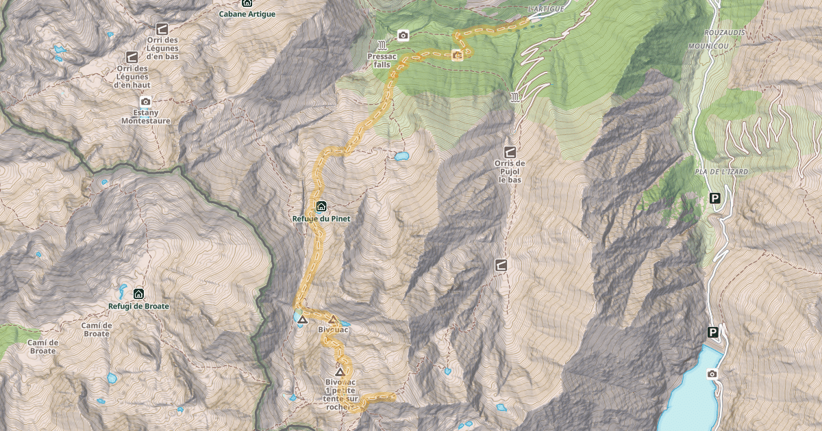 Map preview of Pic du Montcalm — Centrale Hydroélectrique de Soulcem