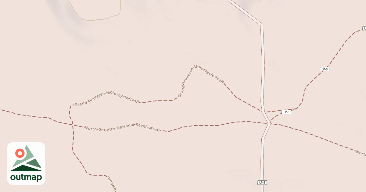 Map of Grand Traverse Motorcycle Trail