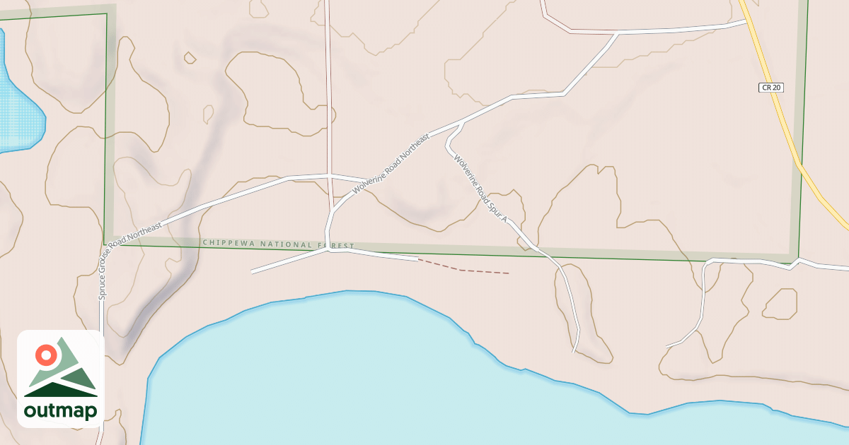 Map of WOLVERINE ROAD NORTHEAST