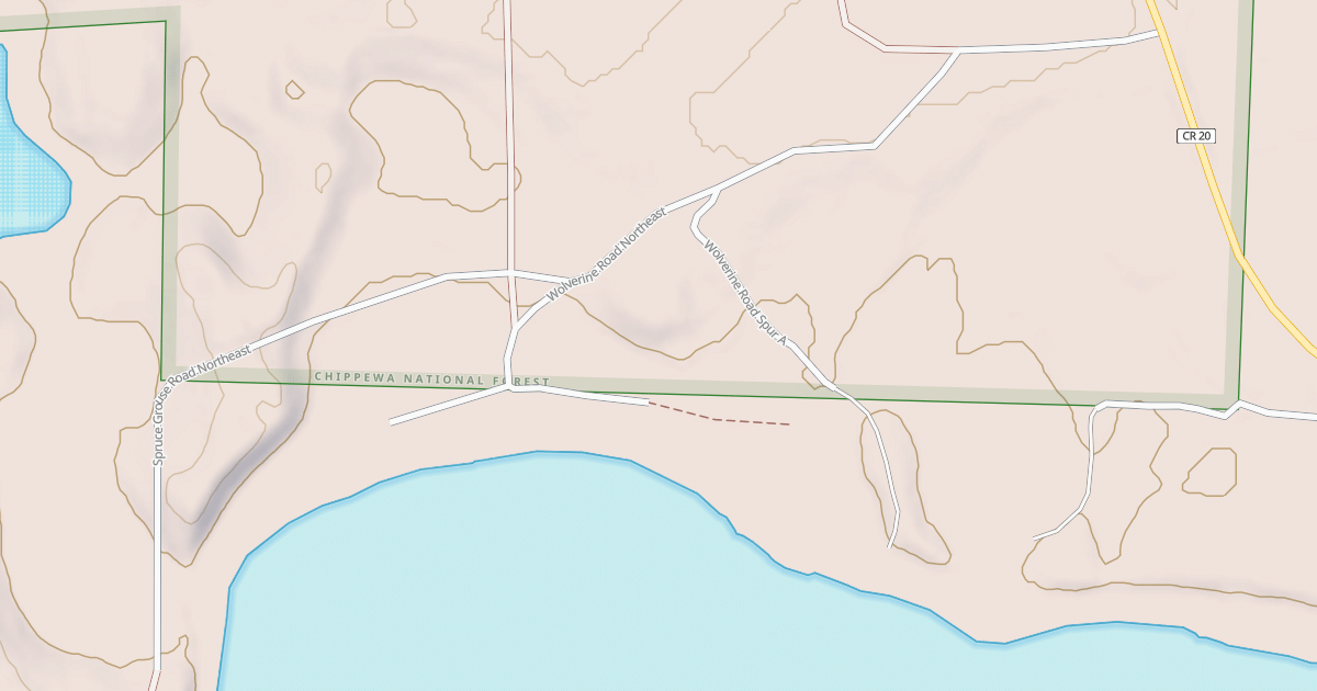 Map preview of WOLVERINE ROAD NORTHEAST