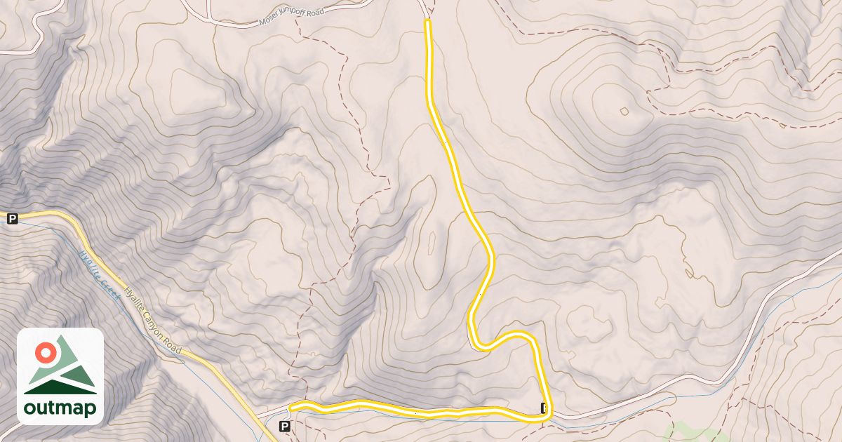 Map of Moser Jumpoff Road
