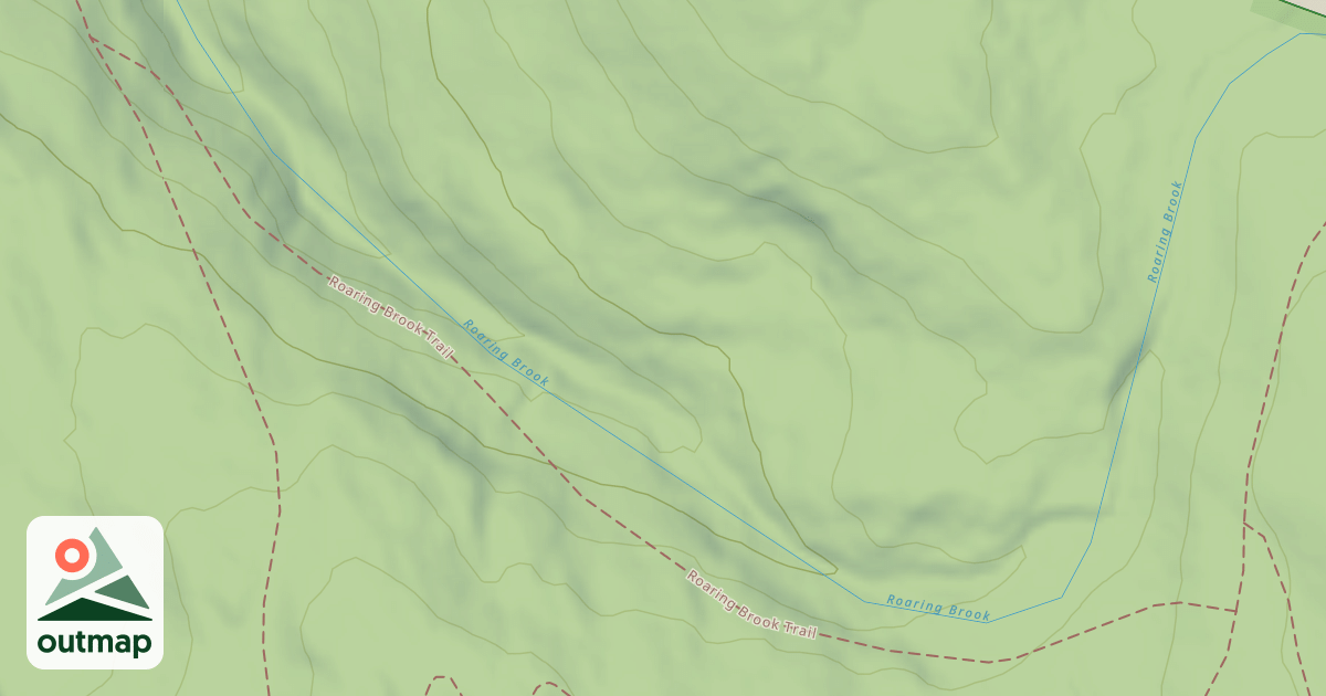 Map of Roaring Brook Trail