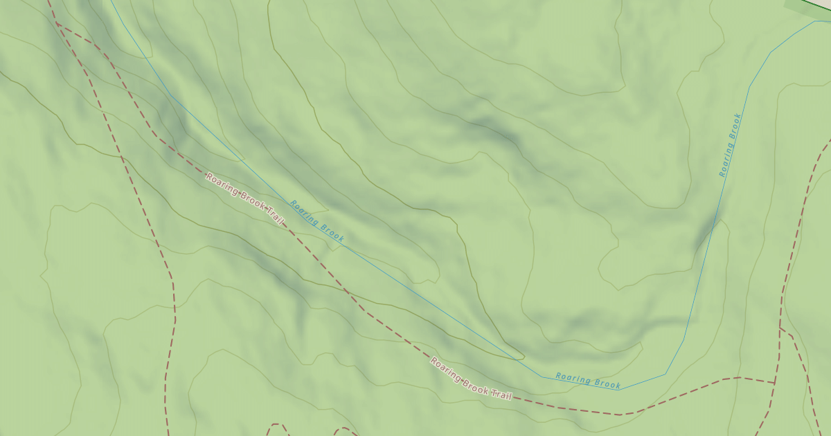 Map preview of Roaring Brook Trail
