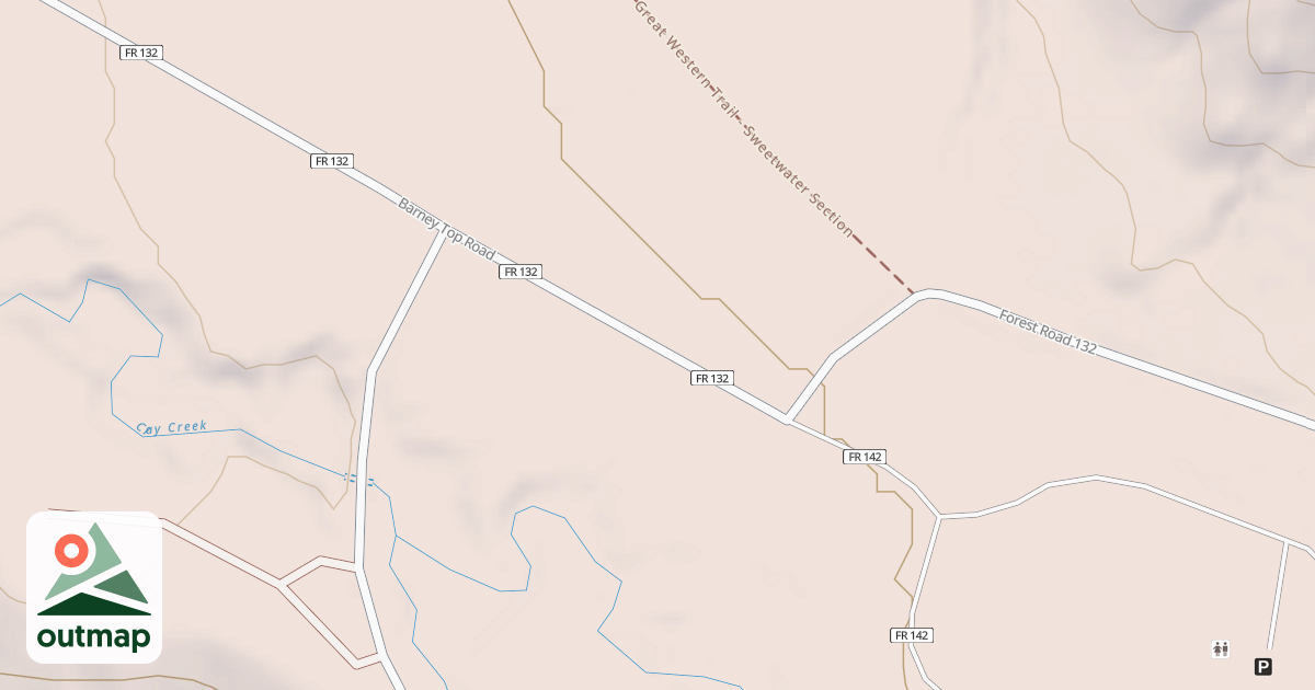 Map of BARNEY TOP