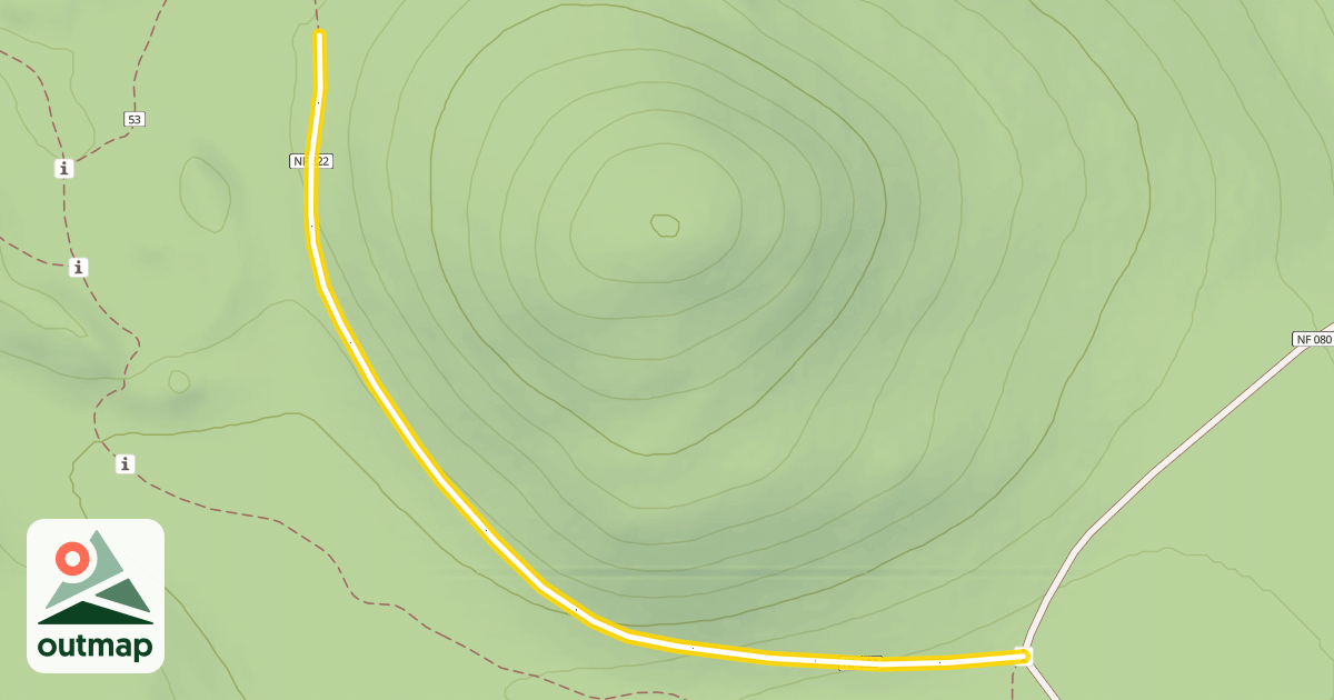 Map of Forest Road 4600-222