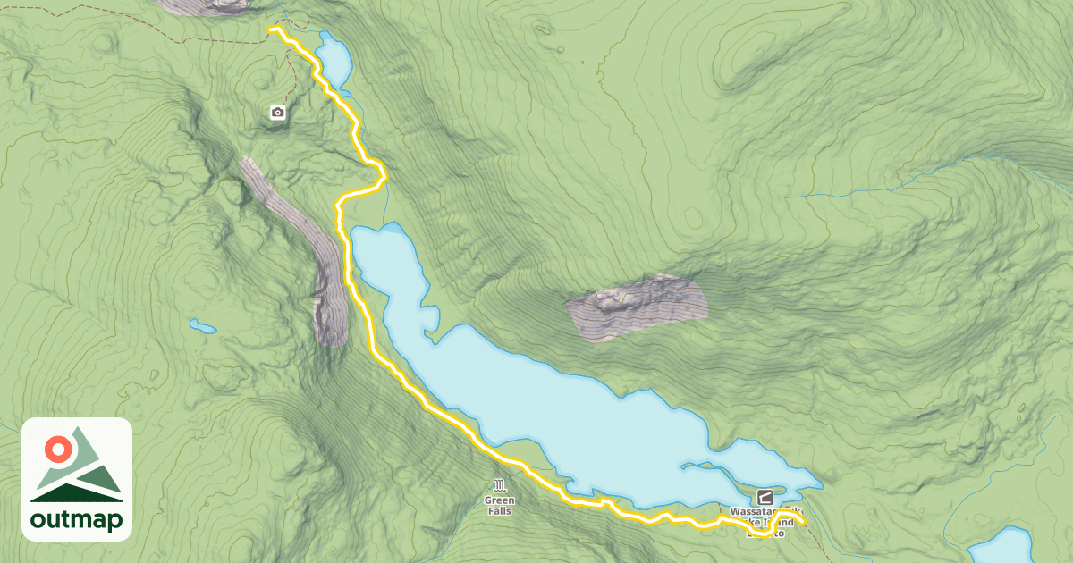 Map of Wassataquoik Lake Trail