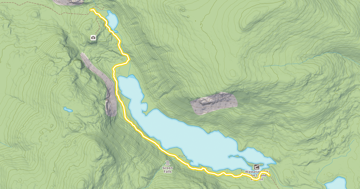 Map preview of Wassataquoik Lake Trail