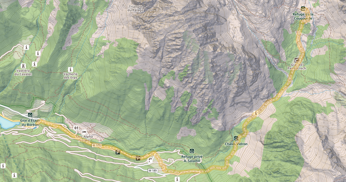 Map preview of Refuge de Cougourde — Le Boréon