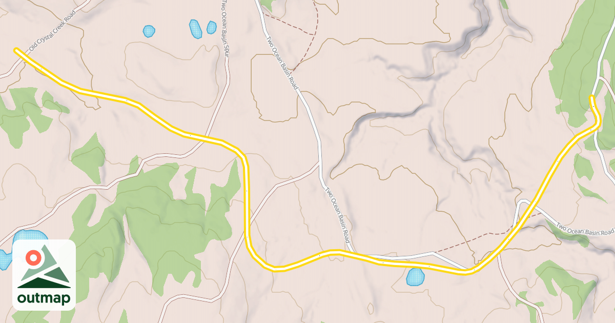 Map of Brooks Lake Snowmobile Trail