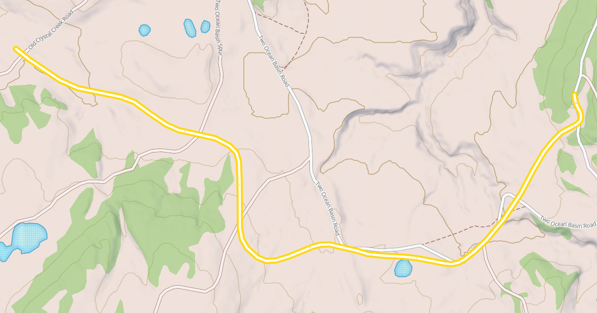 Map preview of Brooks Lake Snowmobile Trail