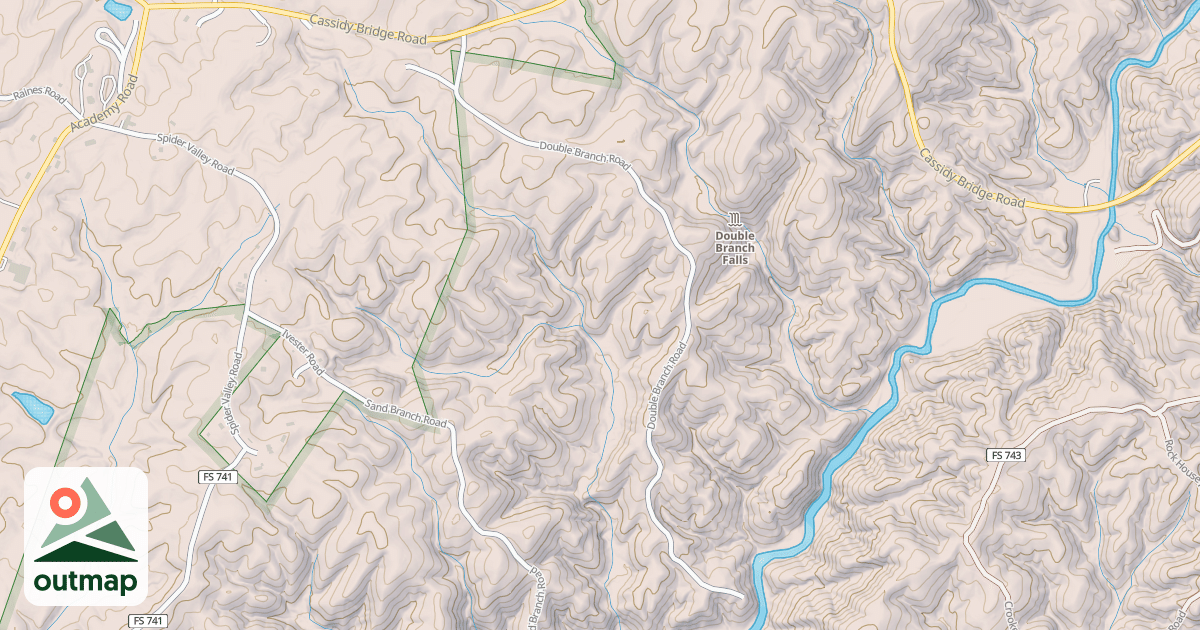 Map of DOUBLE BRANCH