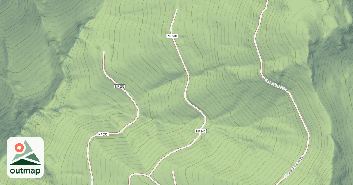 Map of USFS Motor Vehicle Use Map Roads {E70BA685-2883-49F1-9087-8EAE6518B1DD}