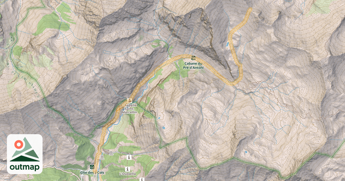 Map of Col de Chargès — Champ Perchier