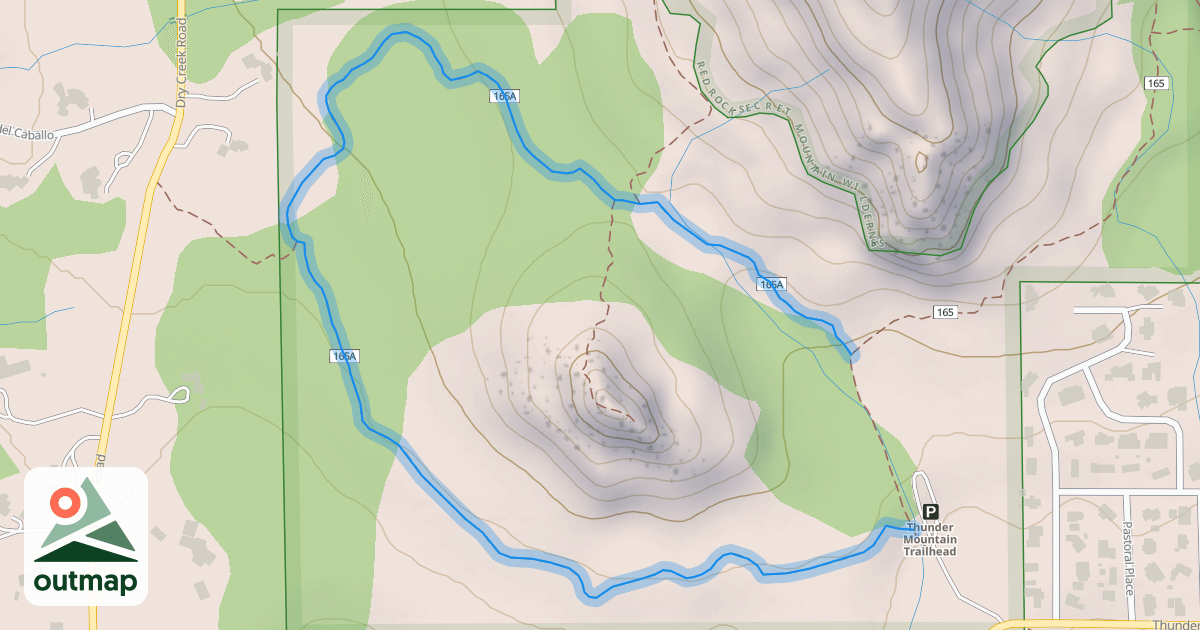 Map of Lower Chimney Rock Trail