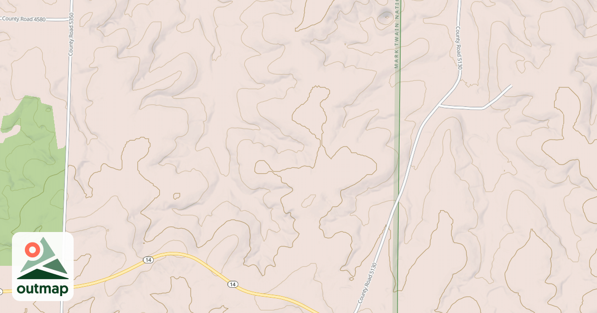 Map of N/S HIGHWAY 14