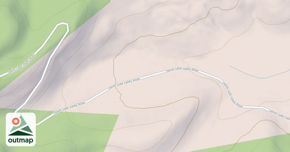 Map of DEVILS GATE VALLEY