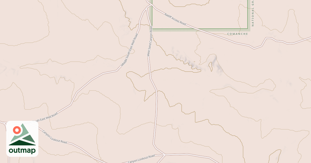 Map of WEST SAND CANYON