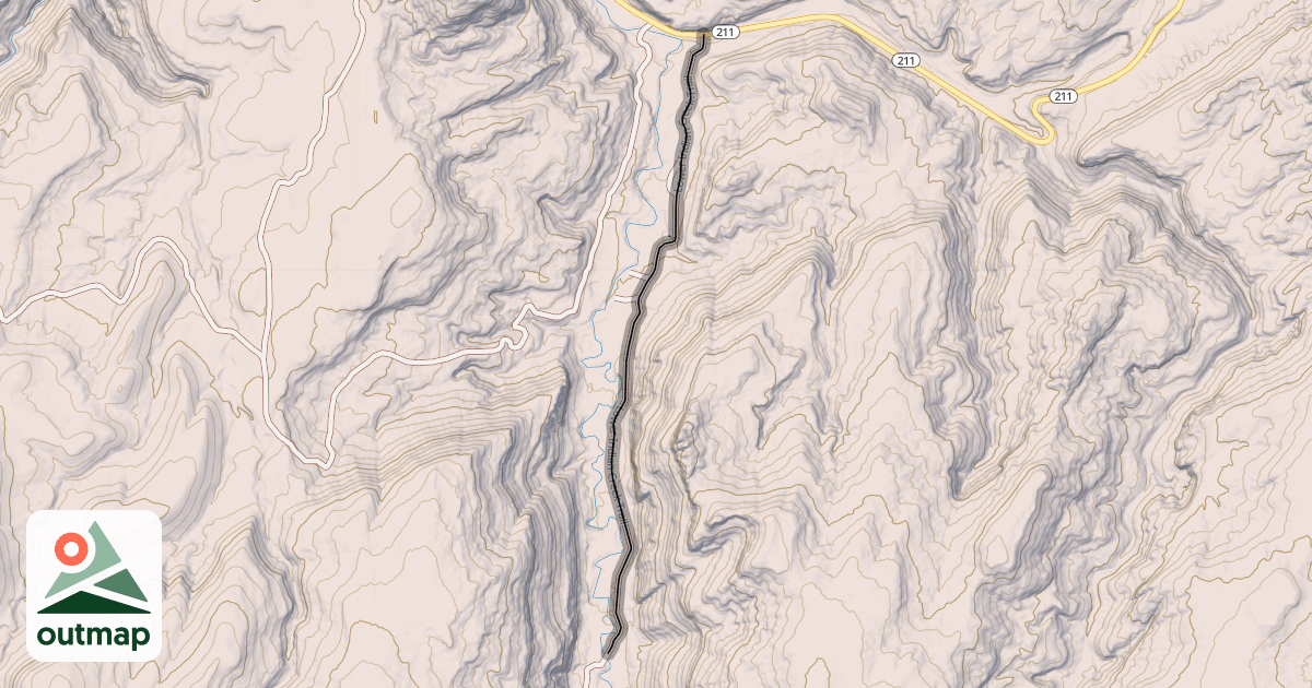 Map of Lower Indian Creek Trail