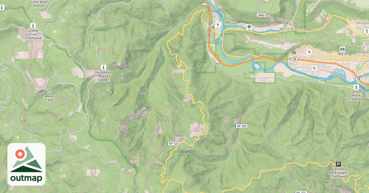 Map of HIGH DIVIDE