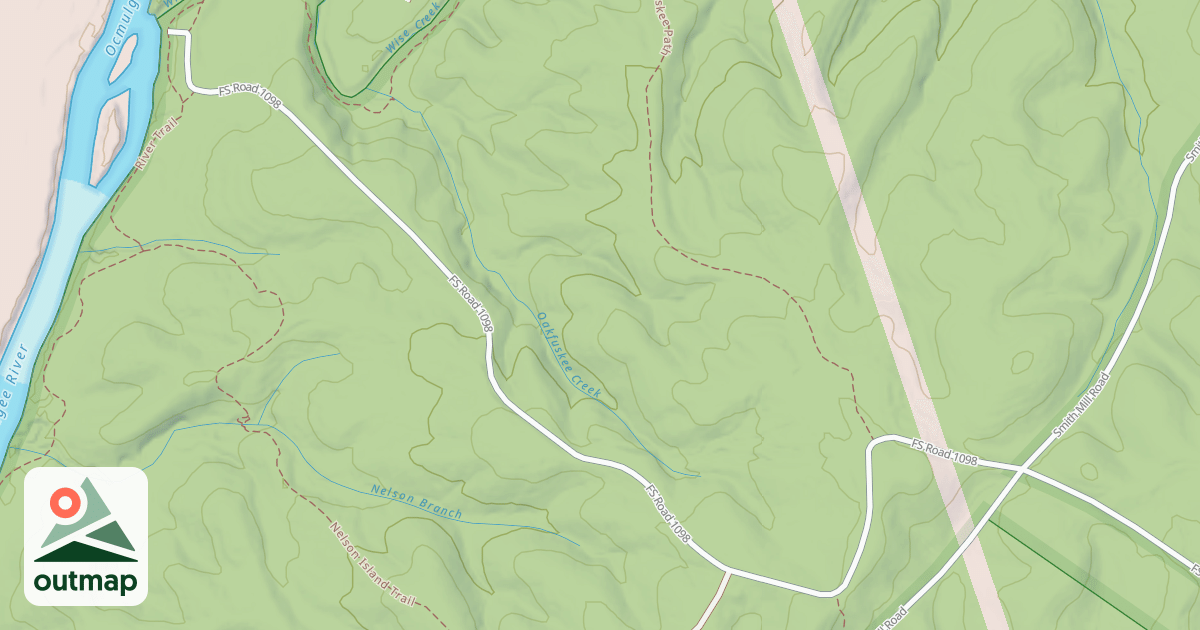 Map of OCMULGEE CHURCH