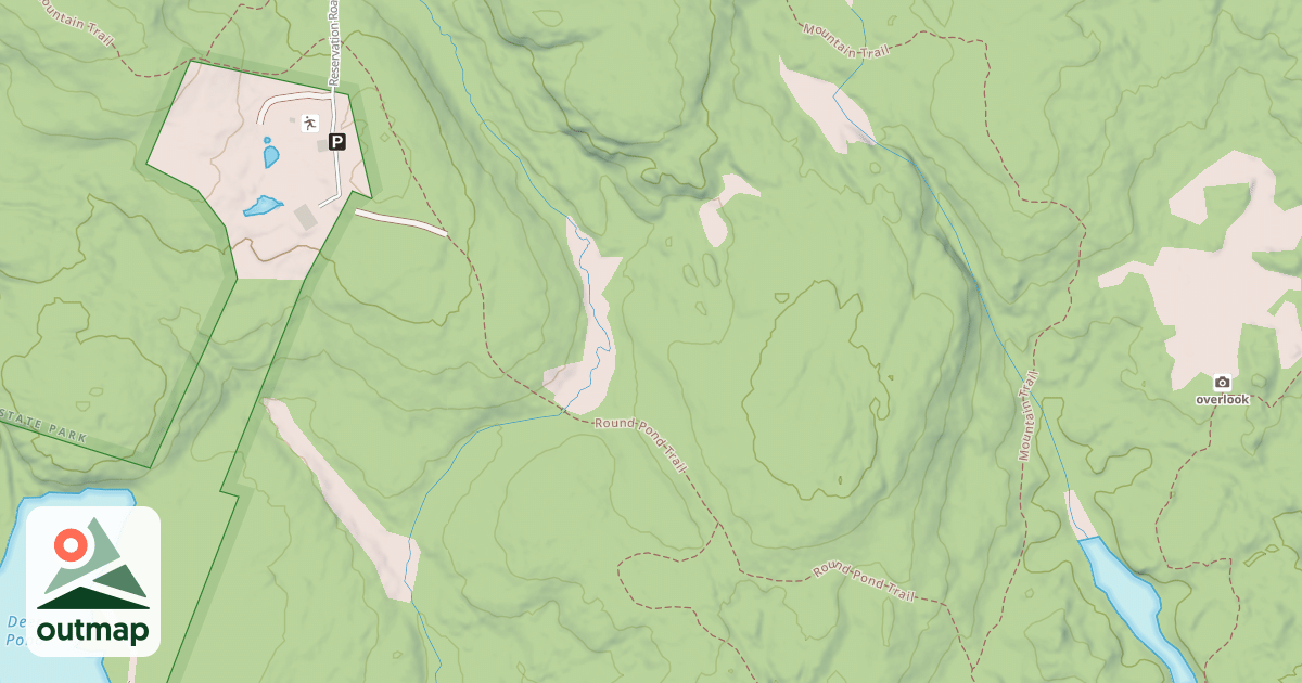 Map of Round pond trail