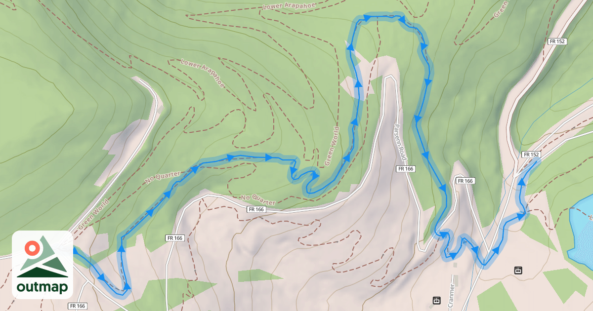 Map of Lower Long Trail