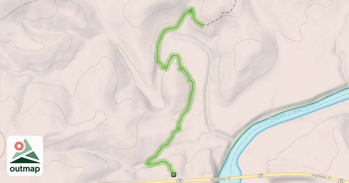 Map of Modoc Stevens Creek Trail