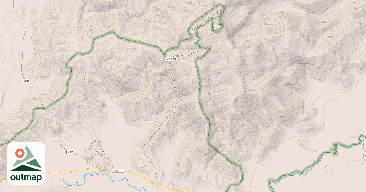 Map of BEAR VALLEY MTN LOOKOUT