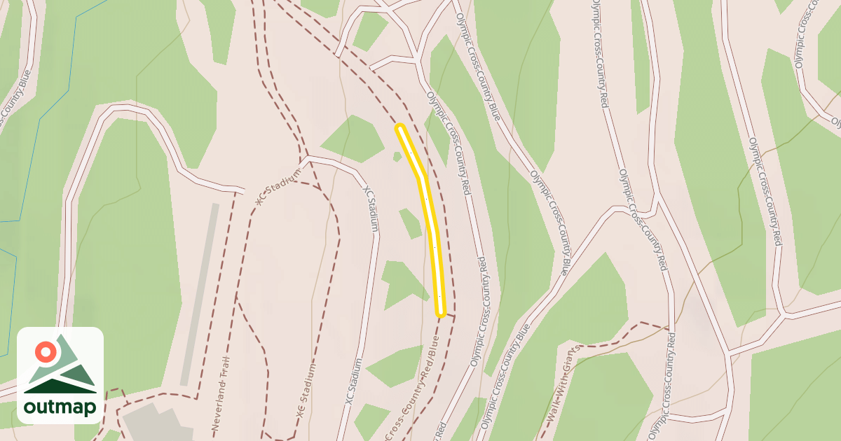 Map of Olympic Cross-Country Red/Blue