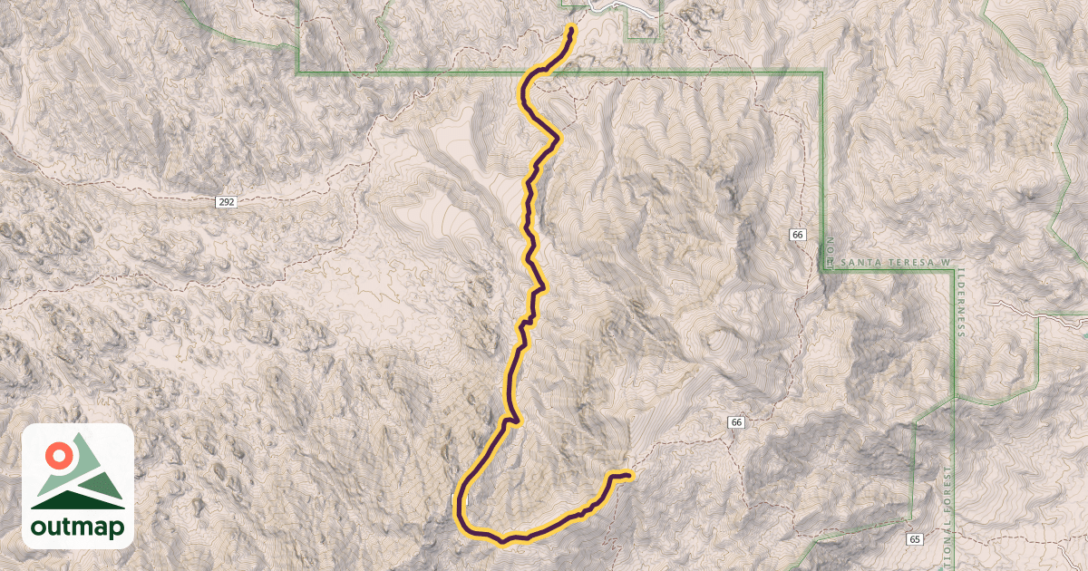 Map of Gardner Canyon Trail #67