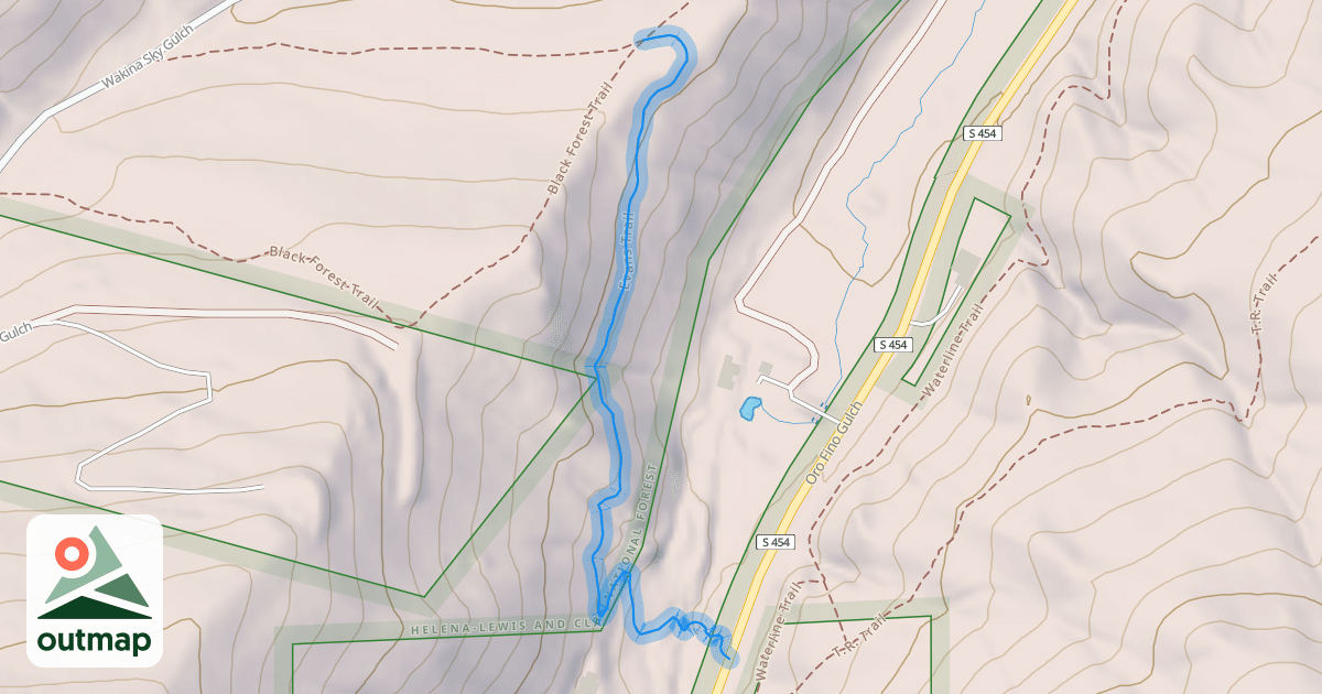 Map of Evans Trail