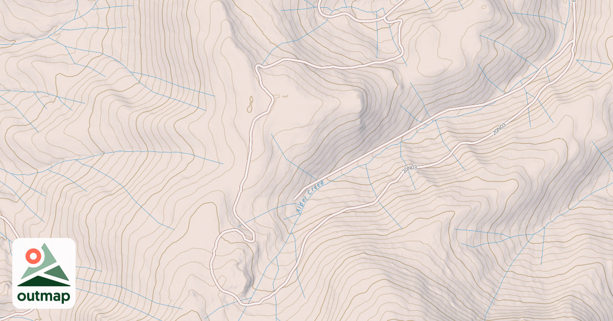 Map of ALDER SPUR