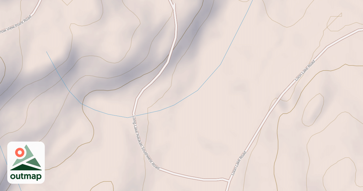 Map of LONG LAKE NAUKATI SOUTHWEST