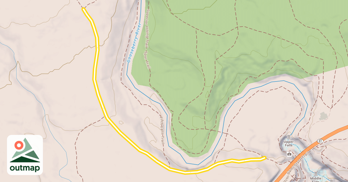 Map of Superior Hiking Trail - Spur Trail
