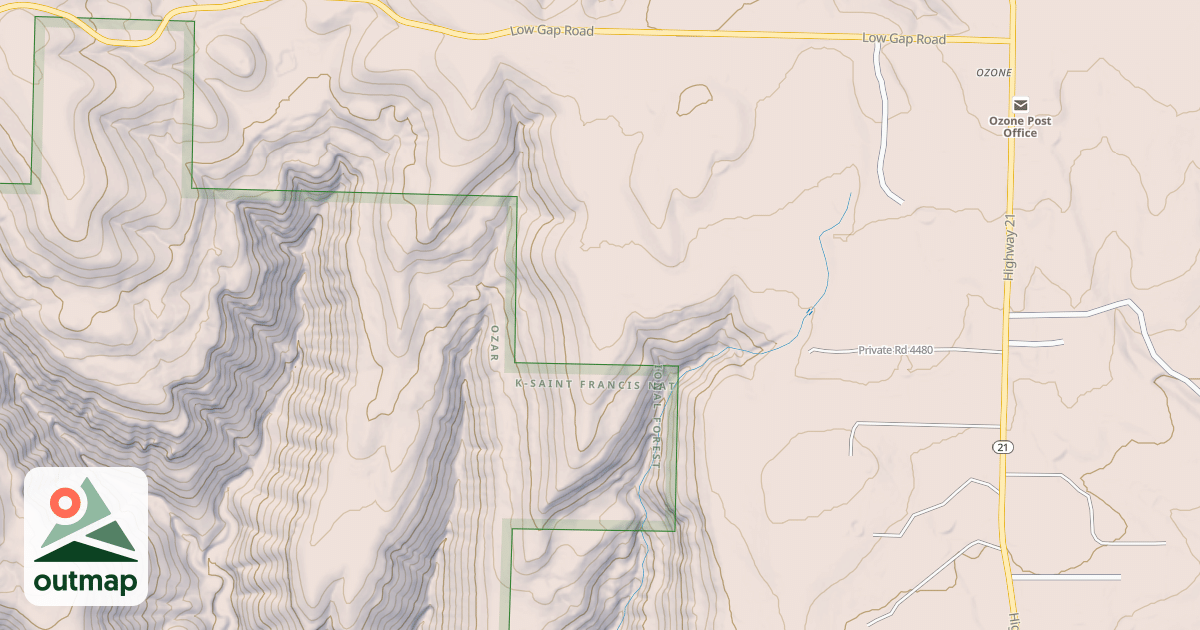 Map of USFS National Forest System Roads {87CFF69C-0807-425C-8C05-0E814C449050}