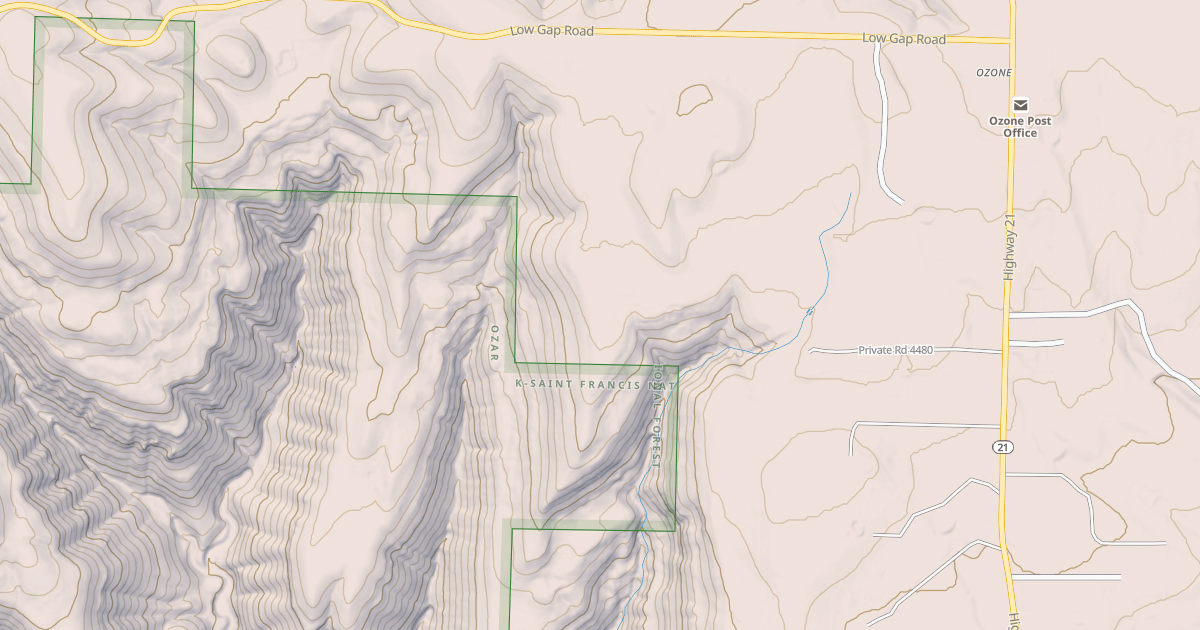 Map preview of USFS National Forest System Roads {87CFF69C-0807-425C-8C05-0E814C449050}