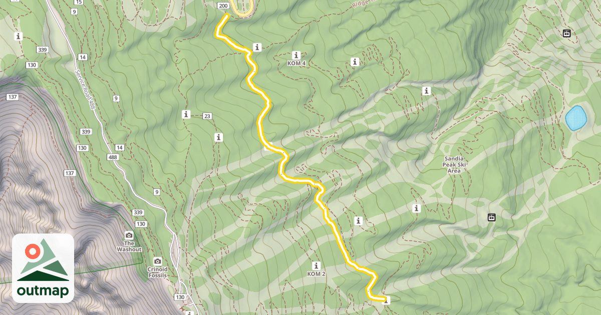 Map of 10K Trail South