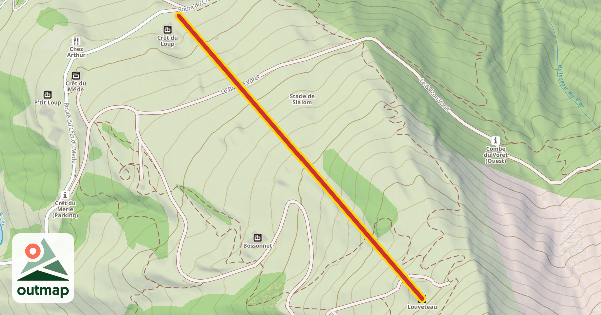Map of Louveteau