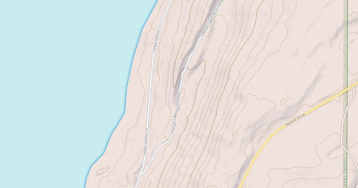 Map preview of FREMONT LAKE-OLD DR DUMP