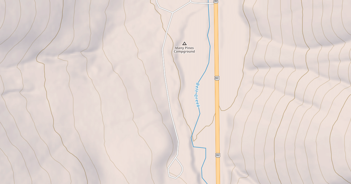Map preview of MANY PINES CAMPGROUND