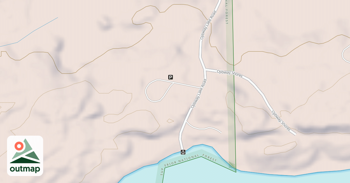 Map of OJIBWAY LAKE SPUR A