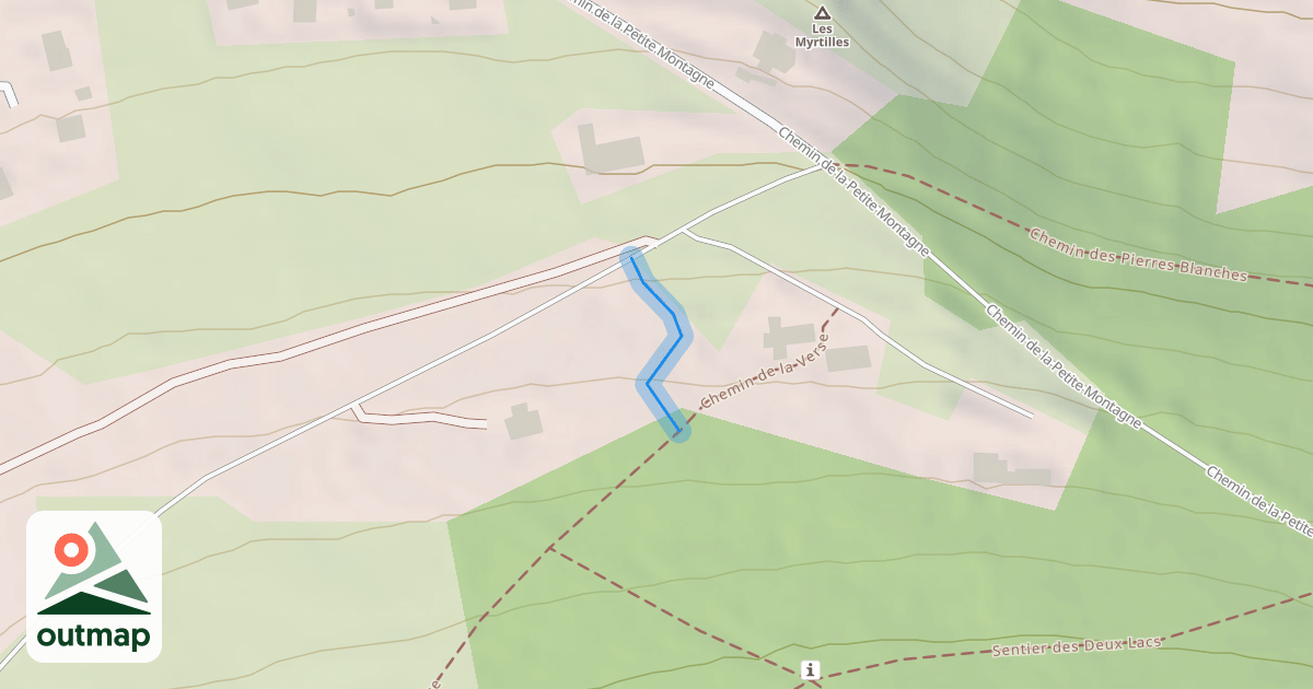 Map of Sentier des Deux Lacs