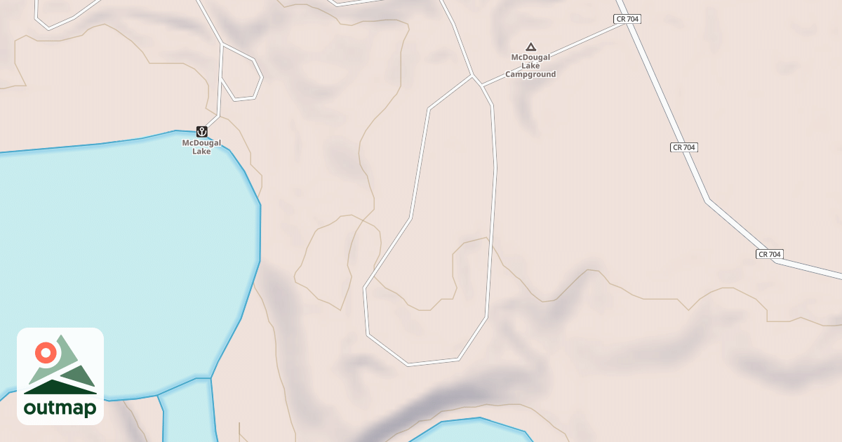 Map of MCDOUGAL LAKE CG SPUR A