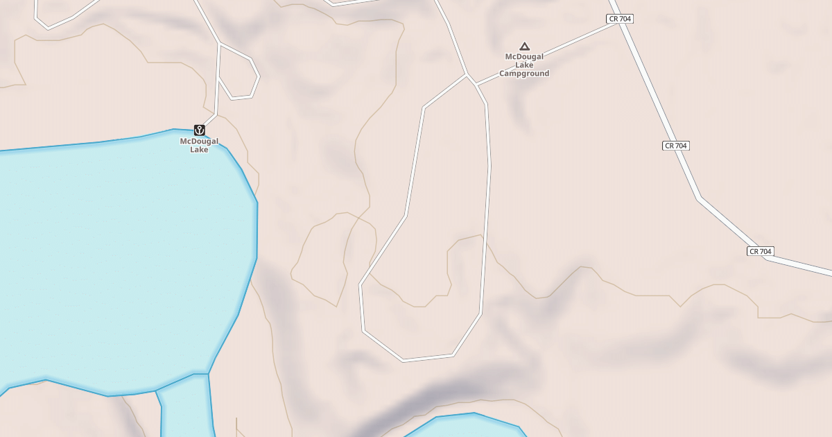 Map preview of MCDOUGAL LAKE CG SPUR A