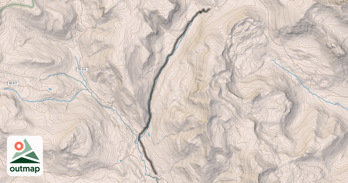 Map of NFST 820 Pole Creek (Continental Divide NST)