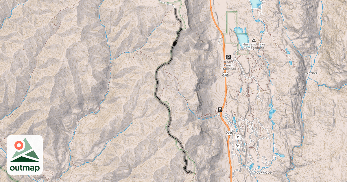 Map of Pinkerton-Flagstaff Trail